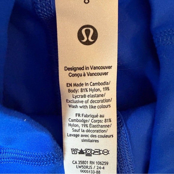 Lululemon Athletica Royal Blue High-Rise Align Leggings 25” Size 8 - Picture 3 of 5